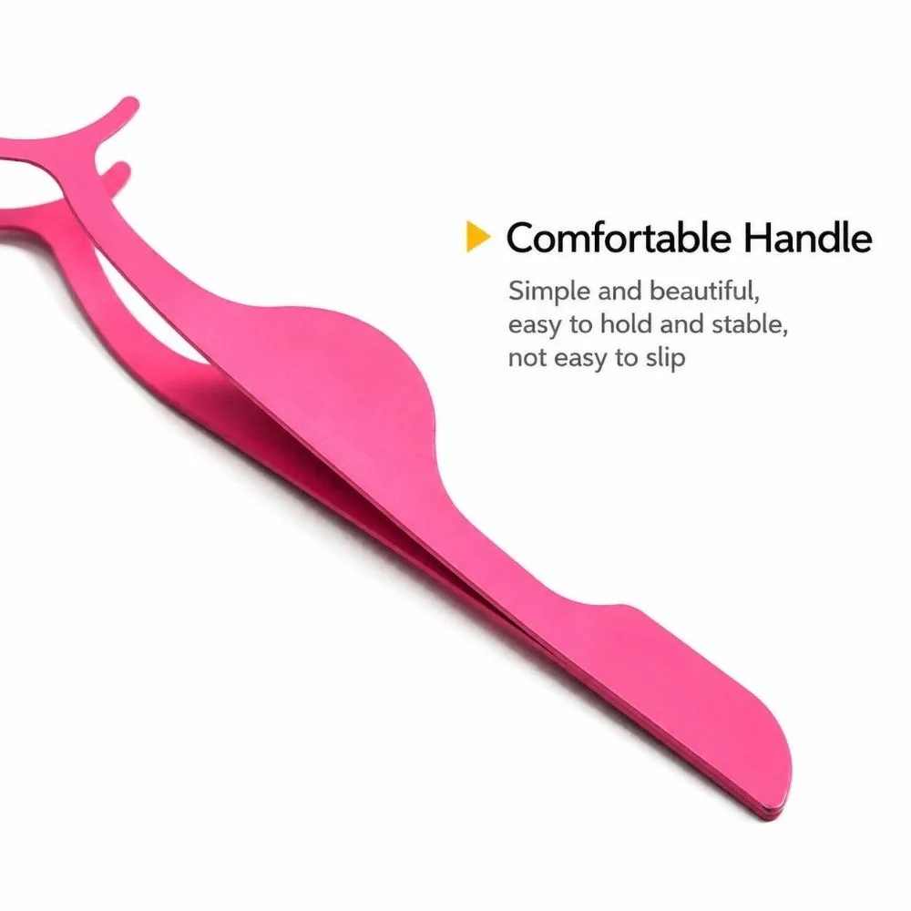 3/6Pcs Stainless Steel Slanted Tweezers Set Pointed Tip Box Included Eyelash Tweezers Set Portable Dual-head applicator
