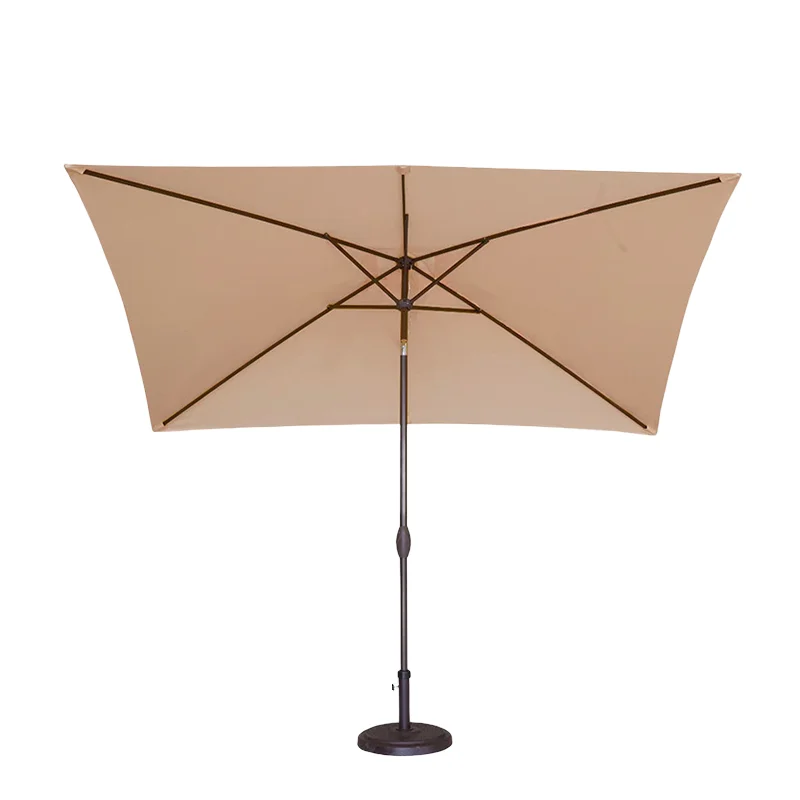 

Modern 6-Rib Waterproof Parasol Umbrella Push-Up Champa for Beach Outdoor Garden Canopy Patio Pool Protection From Sun Insects
