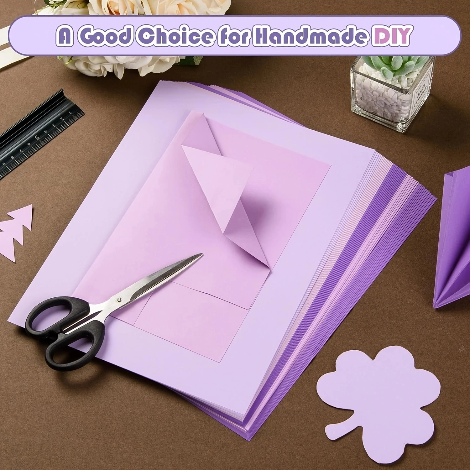 15 Sheets Assorted Purple Cardstock Printable A4 Color Paper 230gsm Suitable for Scrapbooking Card Making DIY Art Craft Supplies