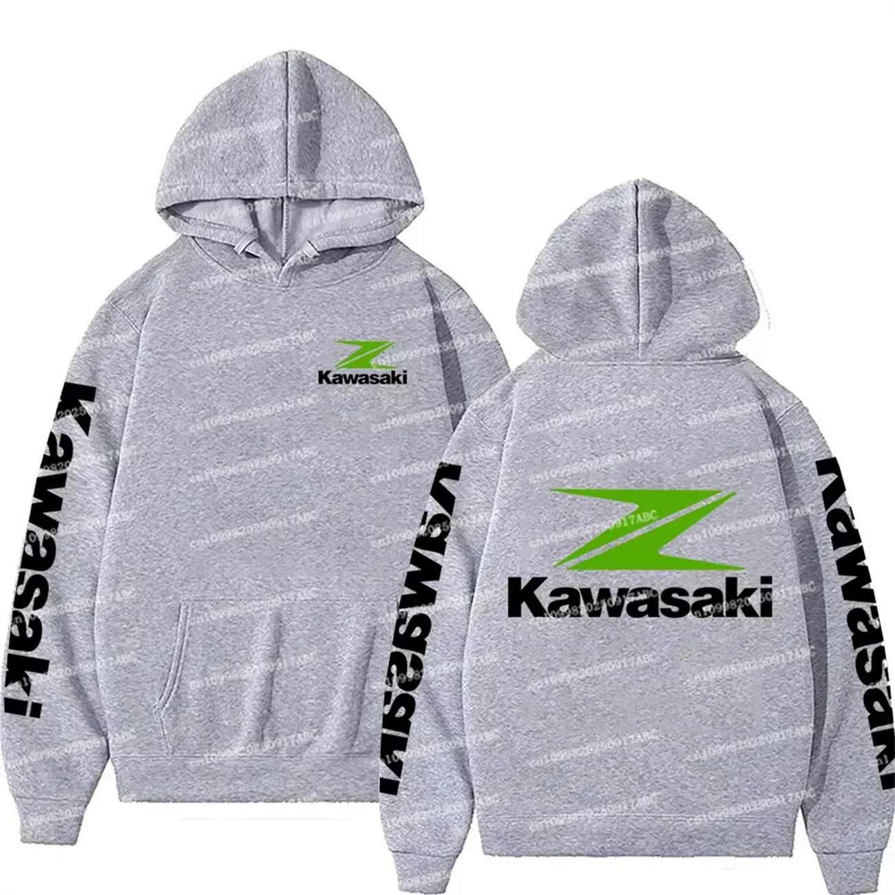 

（Kawasaki）Spring and Autumn Kawasaki Z Men's Hoodie Women's Hoodie Pullover Couple Street Sports Coat Haulage Motor Riding