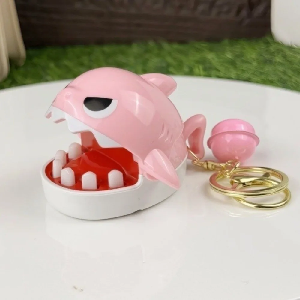 Cartoon Shark Keychain Various Colors Biteable Shark Keyring Creative Small Finger-Biting Keychain Spend Time Together