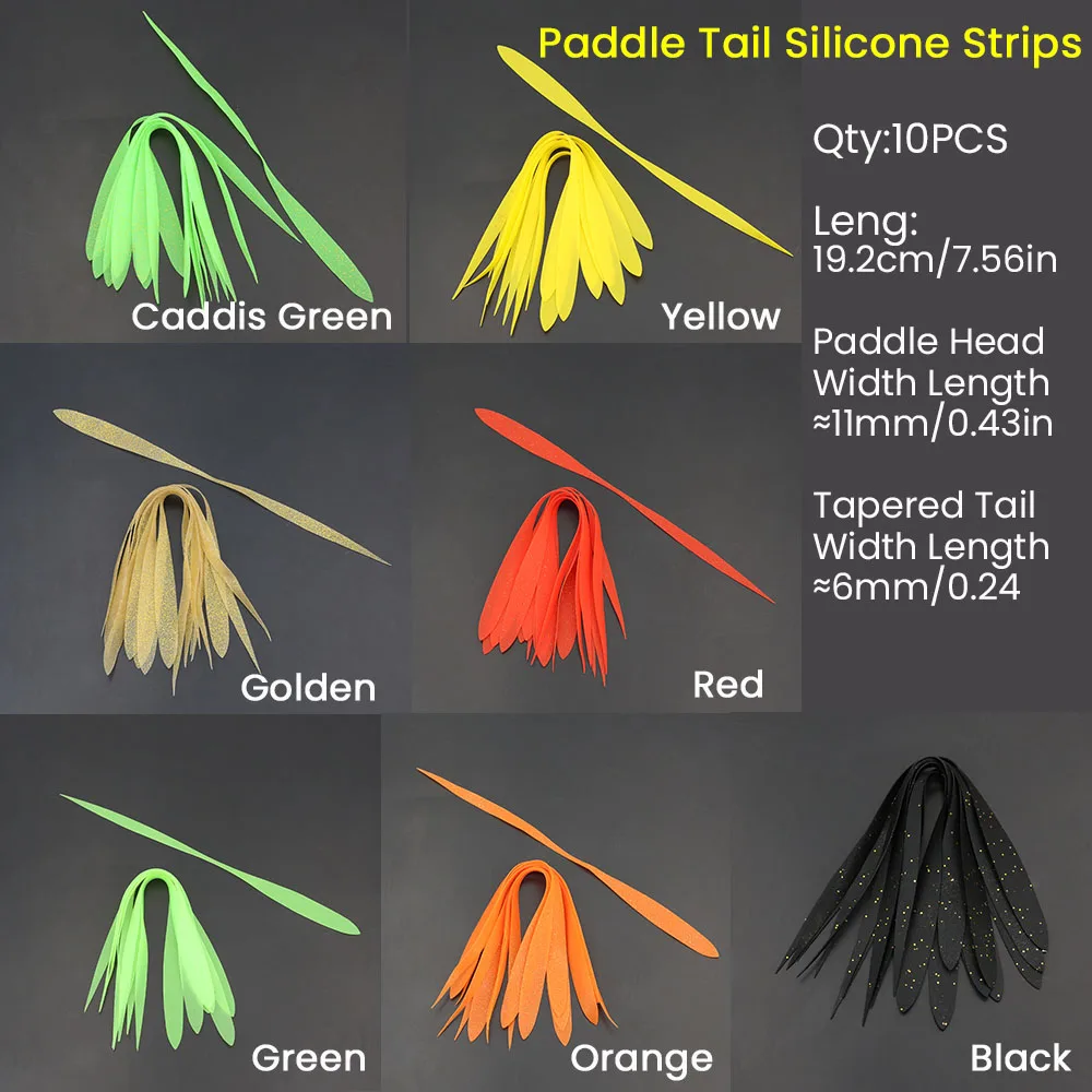 ICERIO 10 Stück Silikon-Oktopus-Tintenfisch-Röcke für Spinnerbait, Buzzbait, Jig-Köder, Meeresangeln, Schleppangeln, Fliegenbindematerialien – Detail 3