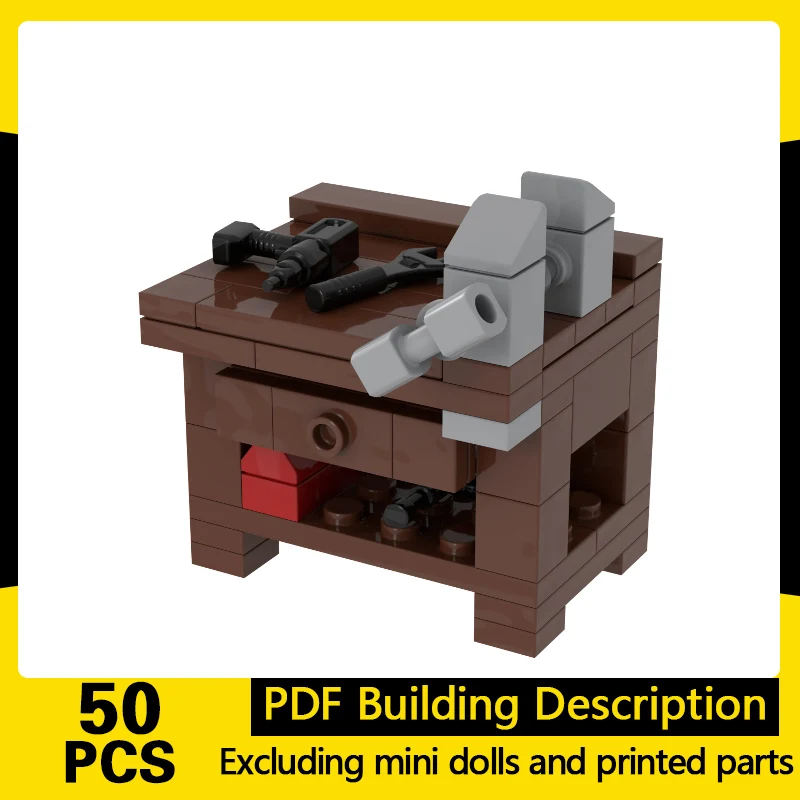 

City Street View Model MOC Building Bricks Wooden Workbench Modular Technology Gifts Holiday Assemble Children Toys Suit