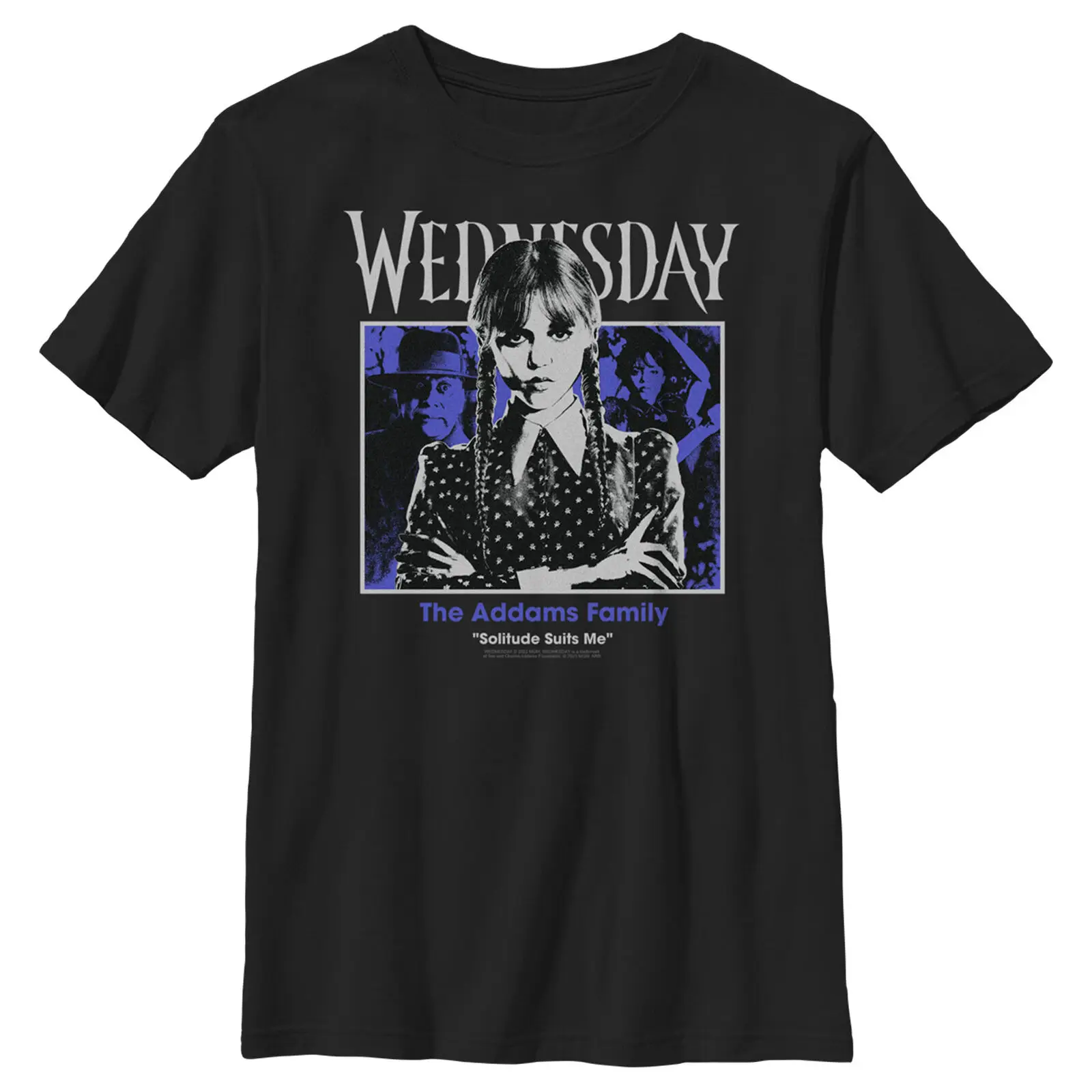 Boy's Wednesday Solitude Suits Me Portrait T-Shirt