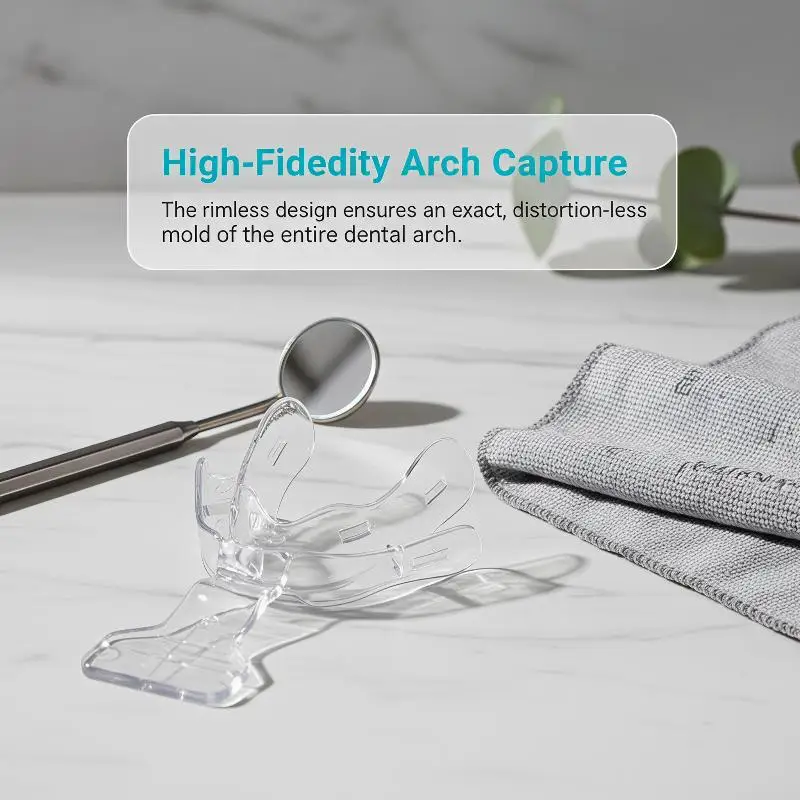 1/2 Pcs Medical Grade Dental Impression FCB Trays BPA Free Plastic Frame Cut Back Structure for Safe Oral Impression Use