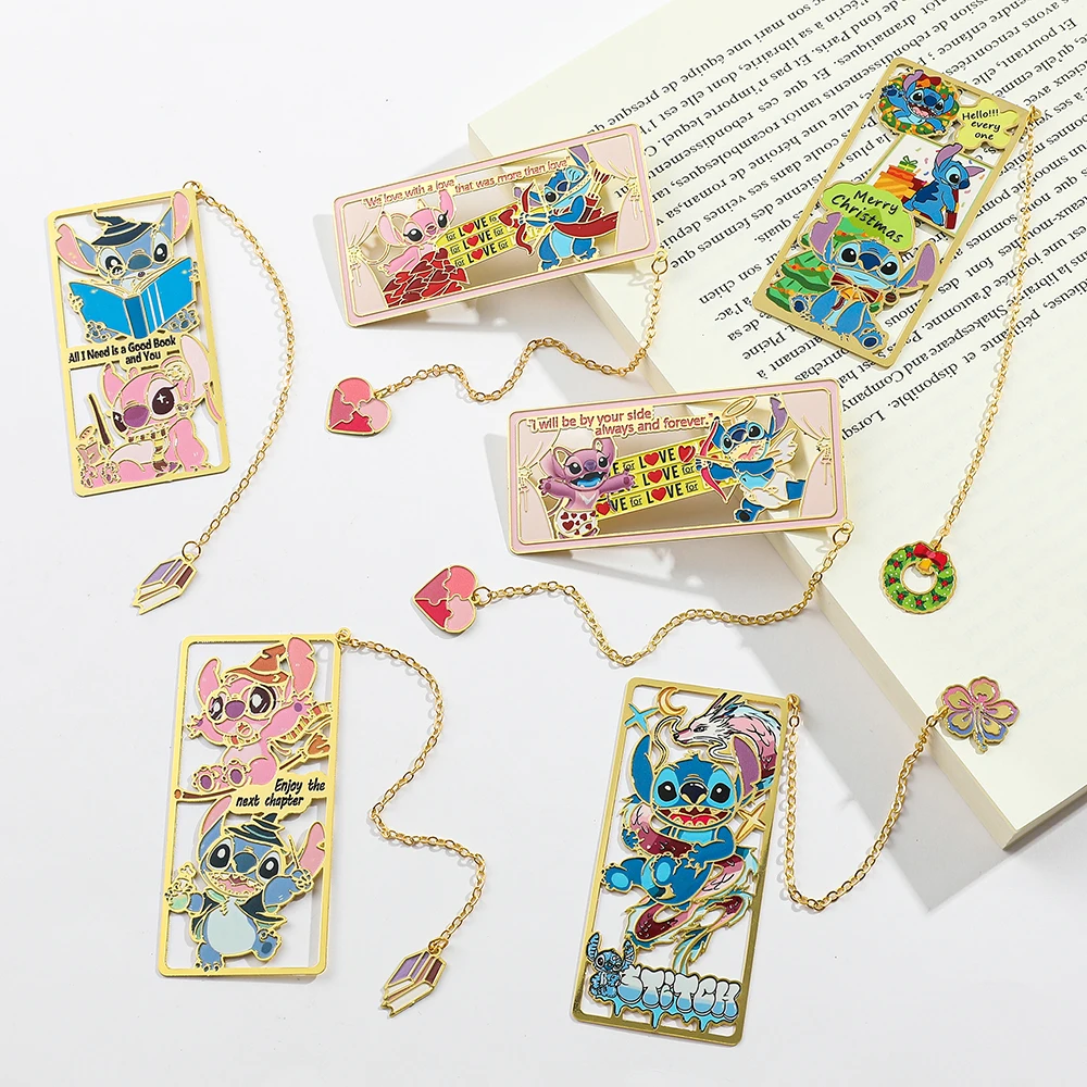 

Cute Stitch Metal Bookmarks Book Lovers Reading Accessories Students Learning Stationery Teachers Show Appreciation Gifts