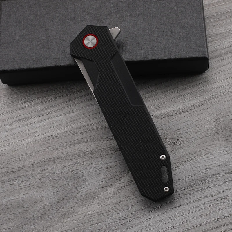 D2 Steel G10 Handle Folding Knife Outdoor Camping High Hardness Sharp Portable Survival Tool