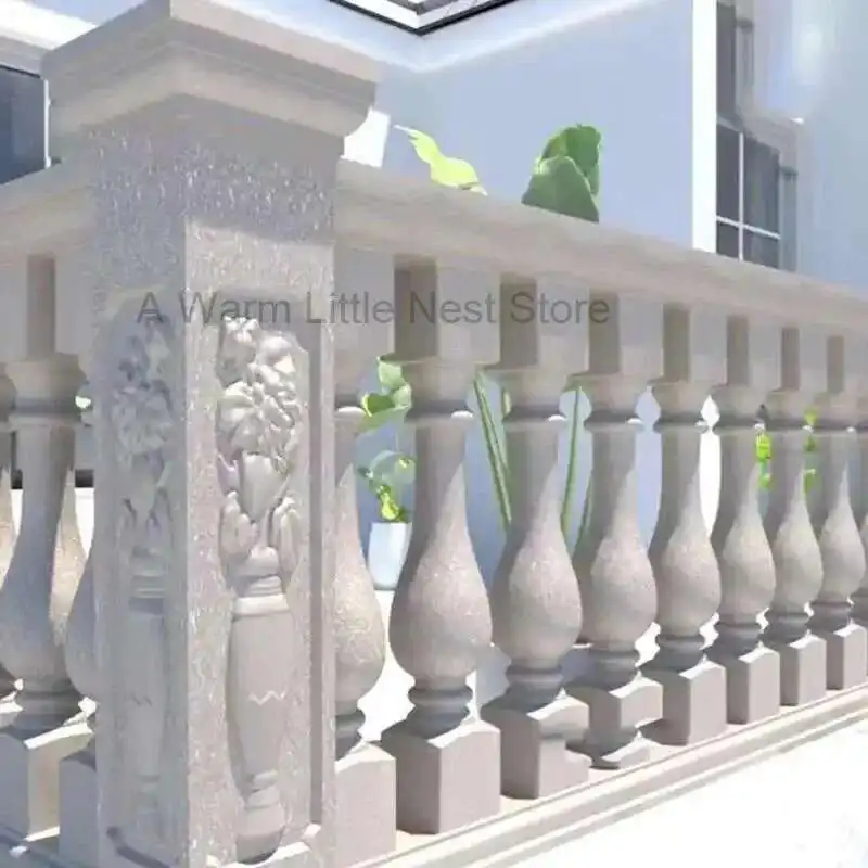 

Roman Column Railing Mold European Villa Vase Column Balcony Guardrail Cement Column Handrail Cast-in-place Fence Mold Building