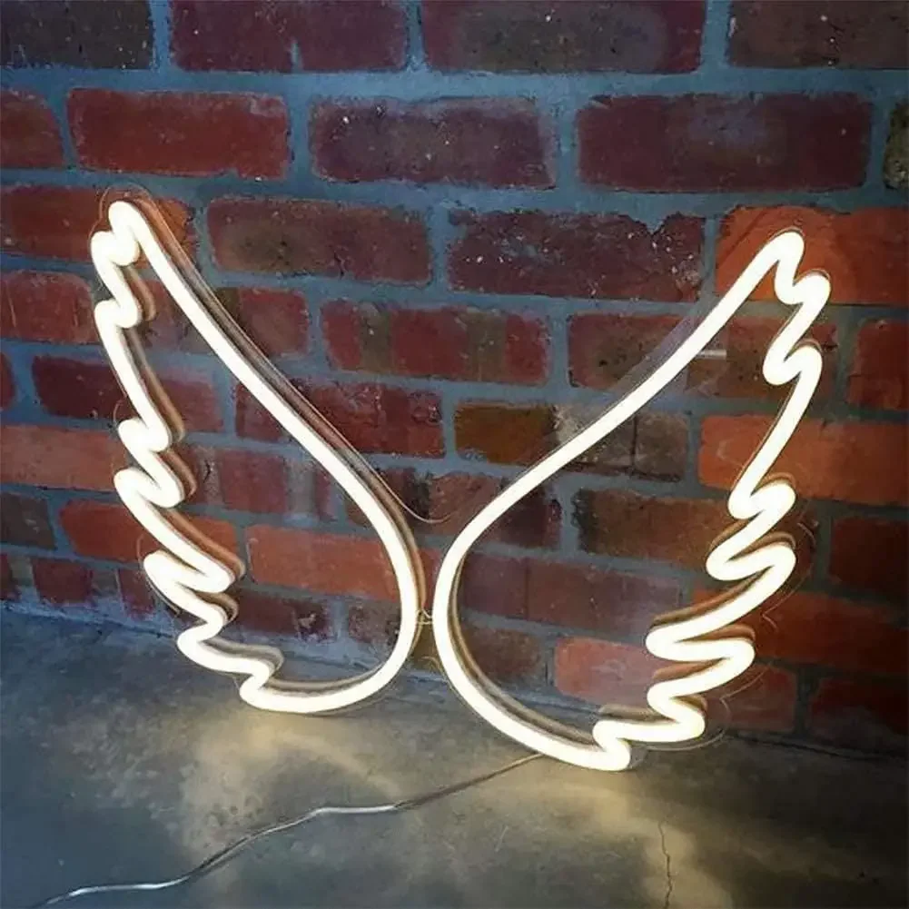 

Angel Sign Wings LED Neon Light Voltage USB Neon Light New Wall Bedroom Decoration Accessories Room Decor Habitacion aesthetic