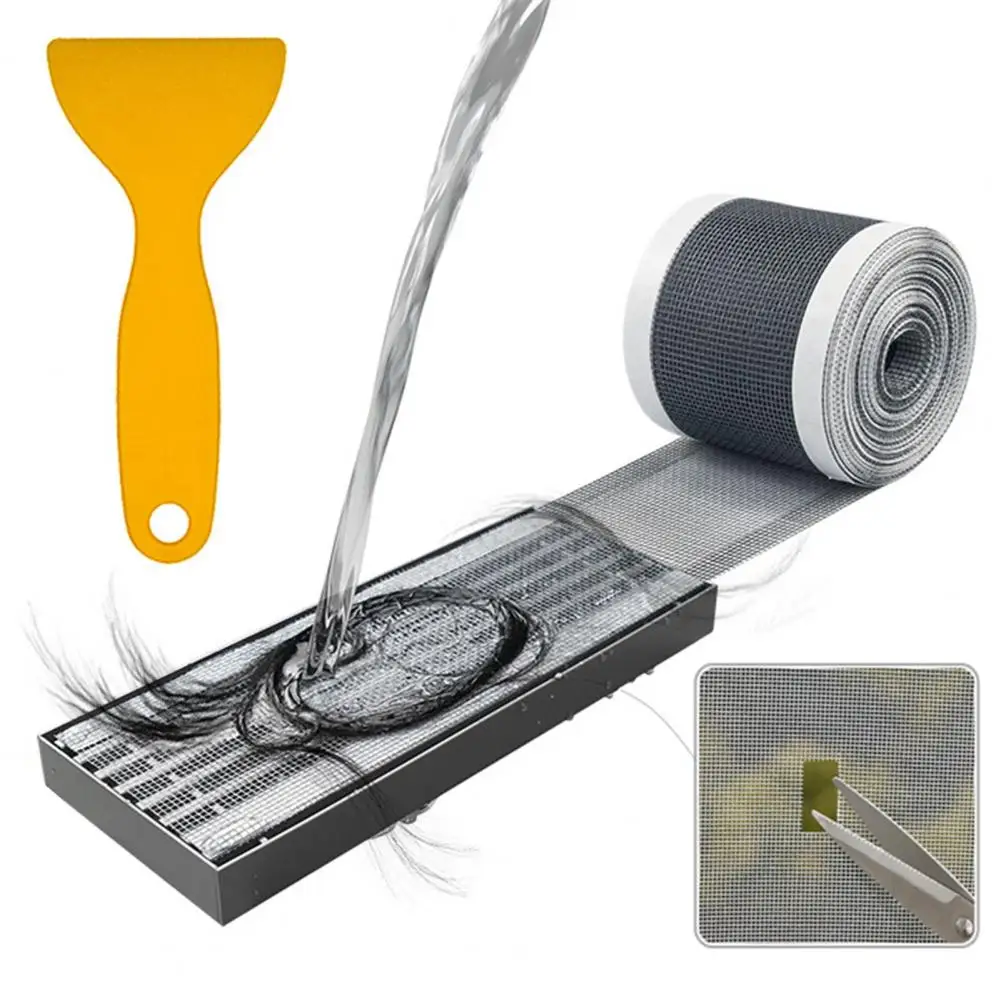 1 Roll Floor Drain Sticker Cuttable Anti-blocking Disposable Filter Hair Deodorant Bathtub Shower Floor Drain Stopper