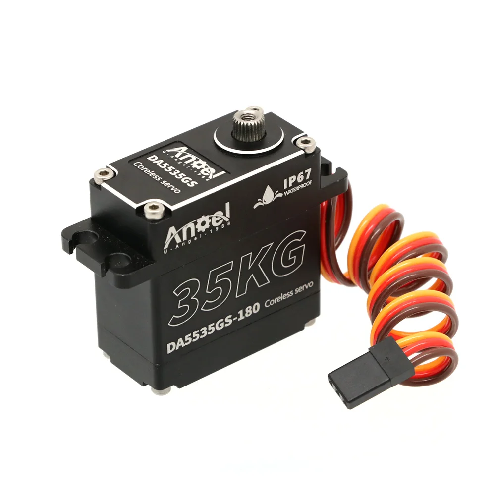 UAngel Aluminum Case Waterproof Servo 35KG 45KG 55KG  Digital Metal Gear HV Coreless Servo for1/8 1/10 RC Car Truck Crawler Boat