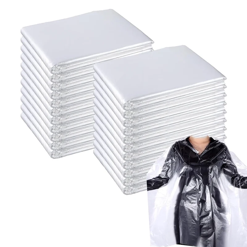 ABKP-100 pces capas descartáveis cabeleireiro para barbeiros, salão de beleza, tintura de cabelo coloração avental xale cabeleireiro ca