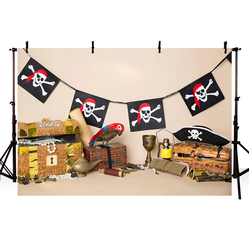 Mehofond Photography Background Pirate Nautical Treasure Map Kids Boys 1st Birthday Party Cake Smash Decor Photo Backdrop Studio