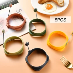 Kitchen Reversible Silicone Square Circle Egg Frying Rings Egg Fried Mold Poached Pancake Cooking Ring