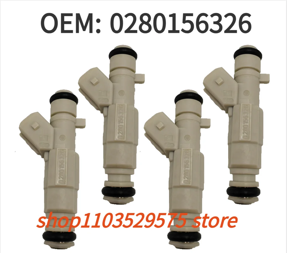 4PCS Brand New 0280156326 Car Engine Fuel Injectors, For Renault Dacia K7M 1.6L L4 2007-2012, Auto Parts