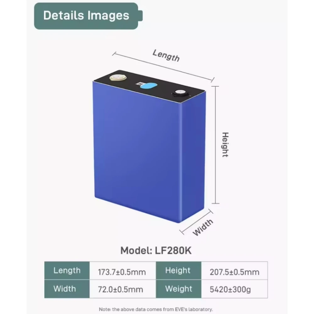 3.2V 280Ah LFP rechargeable 304ah Lithium Ion Batteries Cell Grade A Solar Pack energy storage battery prismatic Lifepo4