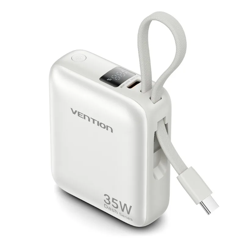 10000mAh 35W Power Bank with Built in Cable for IPhone Xiaomi and Huawei Mobile Phones Small and Fast Charging PowerBank (CCC)