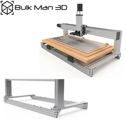 20%off BulkMan 3D 4Axis C-Beam XL Large Machine Mechanical Kit DIY CNC Milling Engraver Bundle with 2.45N.m Nema23 Stepper Motor