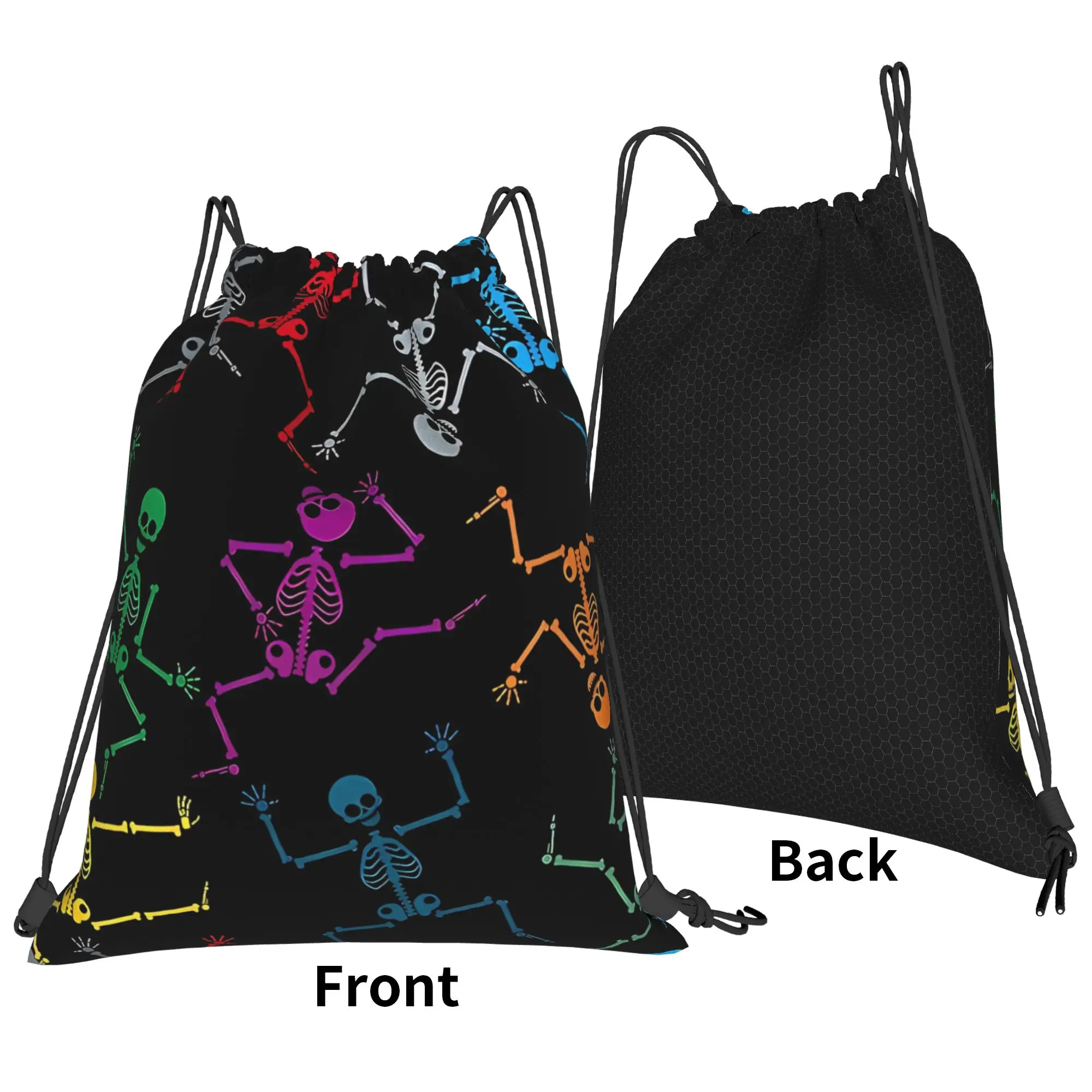 Gymnastics Skeleton Portable Hiking Riding Gym Drawstring Storage Sporty Backpacks