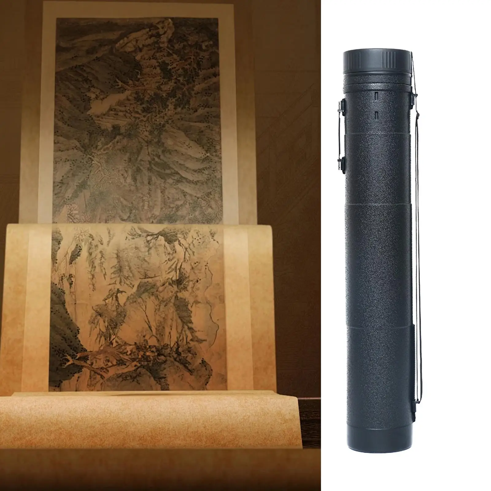 הרחבת הפוסטר צינור אחסון יצירות אמנות עם רצועת כתף אחסון תיק מחזיק גלילה עבור גלילה תמונה