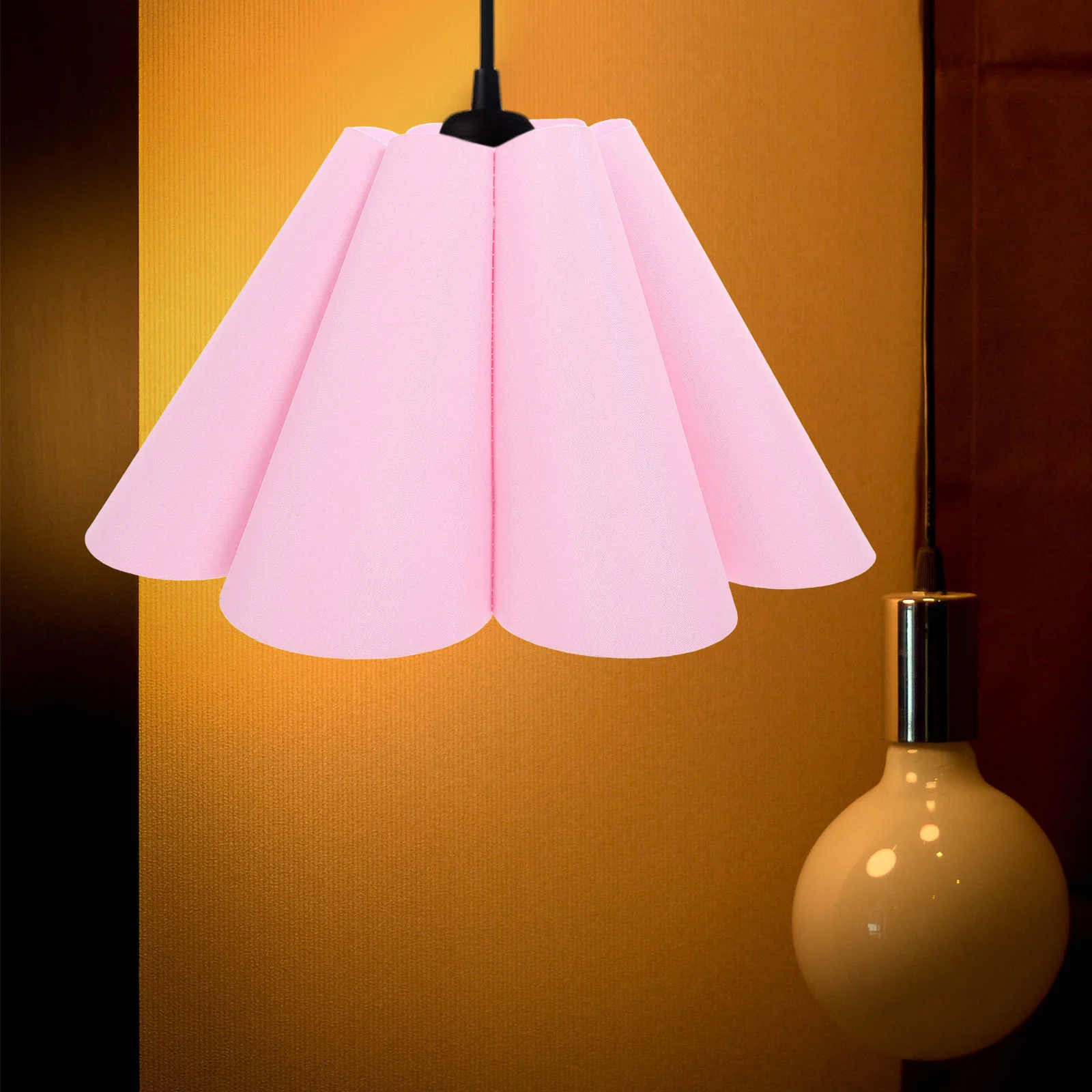 ดอกไม้ Light Shade ผ้าตกแต่งห้องนอนโคมไฟตกแต่ง Shades สําหรับโคมไฟตั้งโต๊ะอุปกรณ์เสริมเพดานดอกไม้