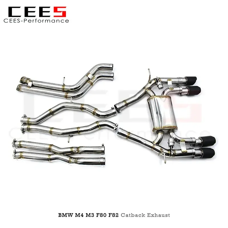 

CEES High - Performance Stainless Steel Catback Exhaust System with Muffler & Escape Pipe for BMW M4/M3 F80/F82 3.0T 2014 - 2019