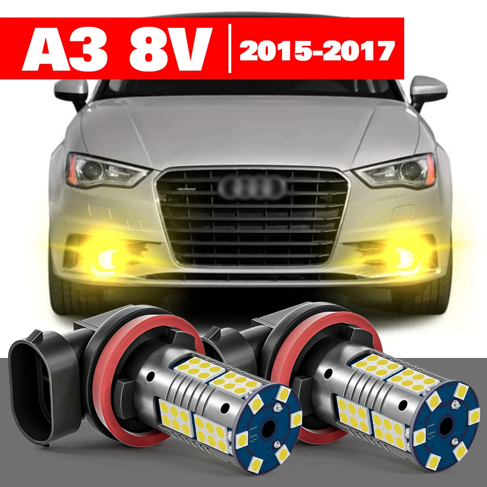 

For Audi A3 8V 2015-2017 2pcs LED Fog Light Accessories 2015 2016 2017