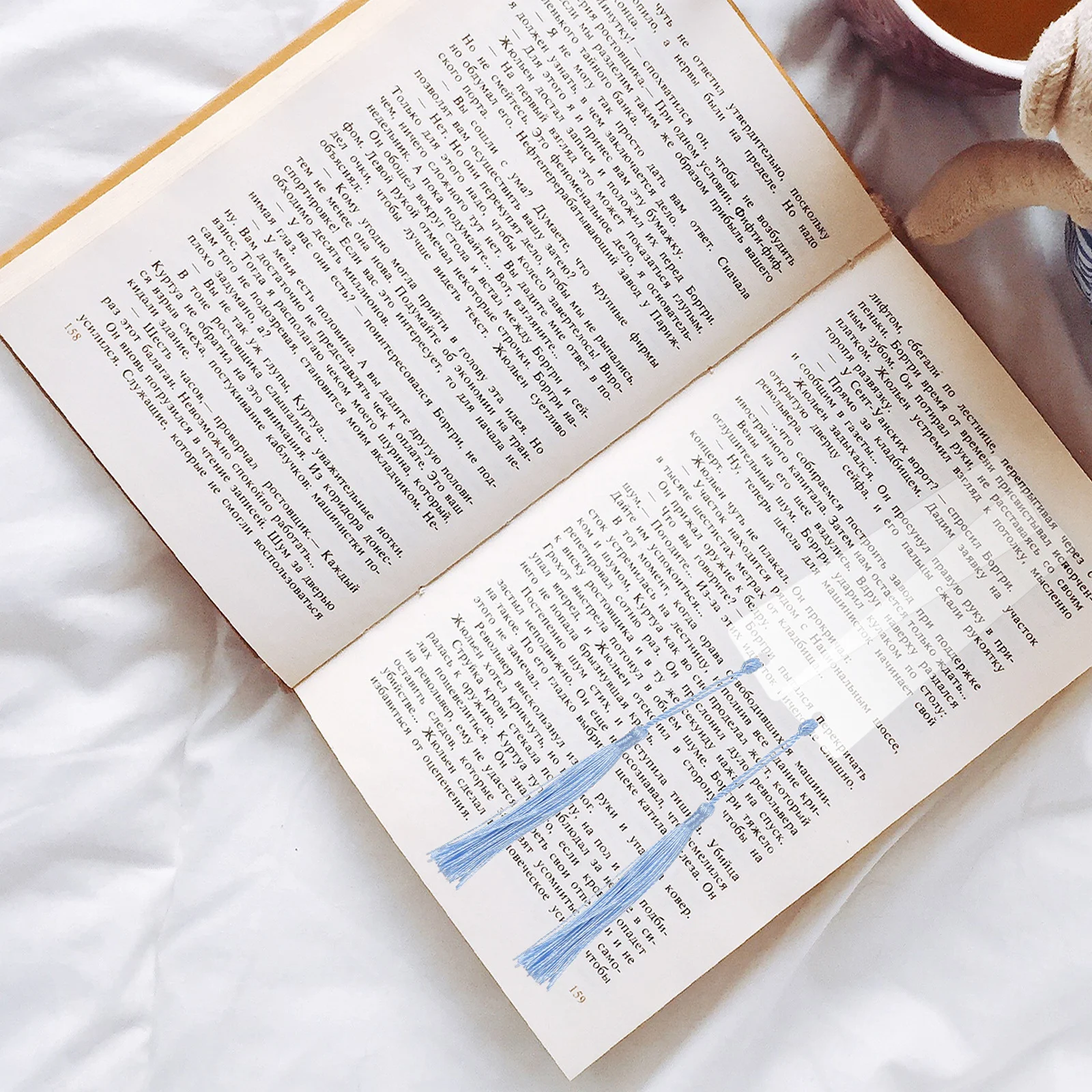 

15Pcs Acrylic Blank Bookmarks with Delicate Tassels DIY Reading Page Markers Compact Lightweight for Stationery Boxes and Book