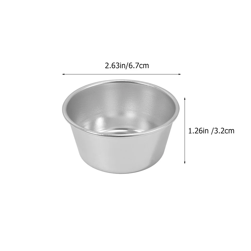 6Pcs Pudding Mold Muffin Cup Metal Baking Tool Compact Lightweight Easy Carry Storage Ideal Kitchen Baking Accessory