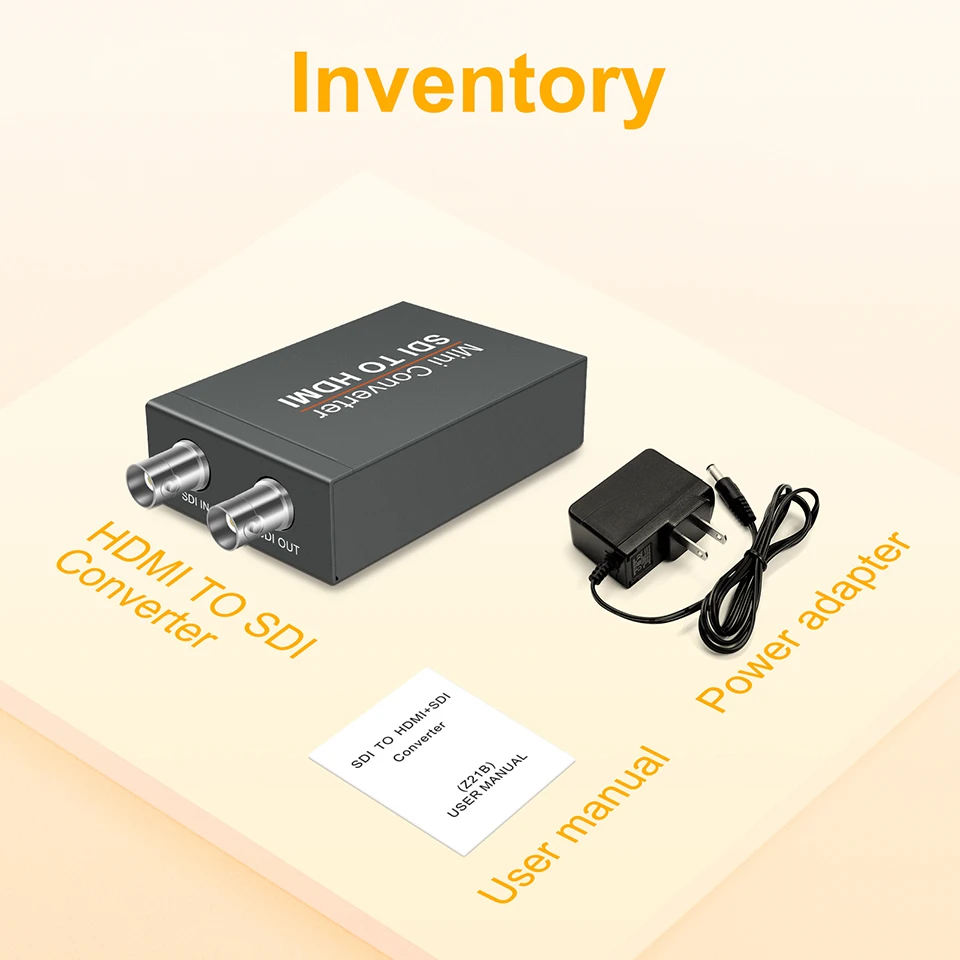 HDMI to SDI Adapter Converter HD 3G SD-SDI Video Converter  with Audio Auto Format Detection Suitable for Cameras