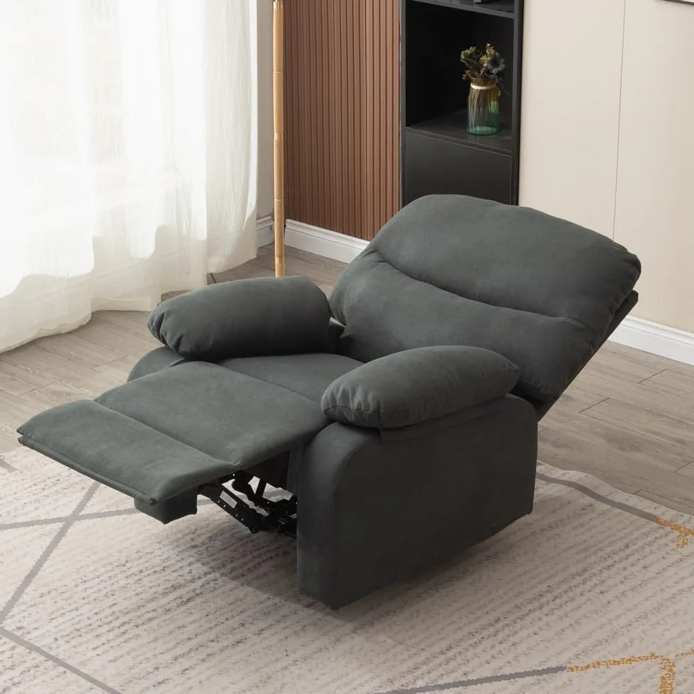 Upholstered Recliner Chair, Single Reclining Sofa, Chair Home Theater Seating Living Room Lounge Chaise