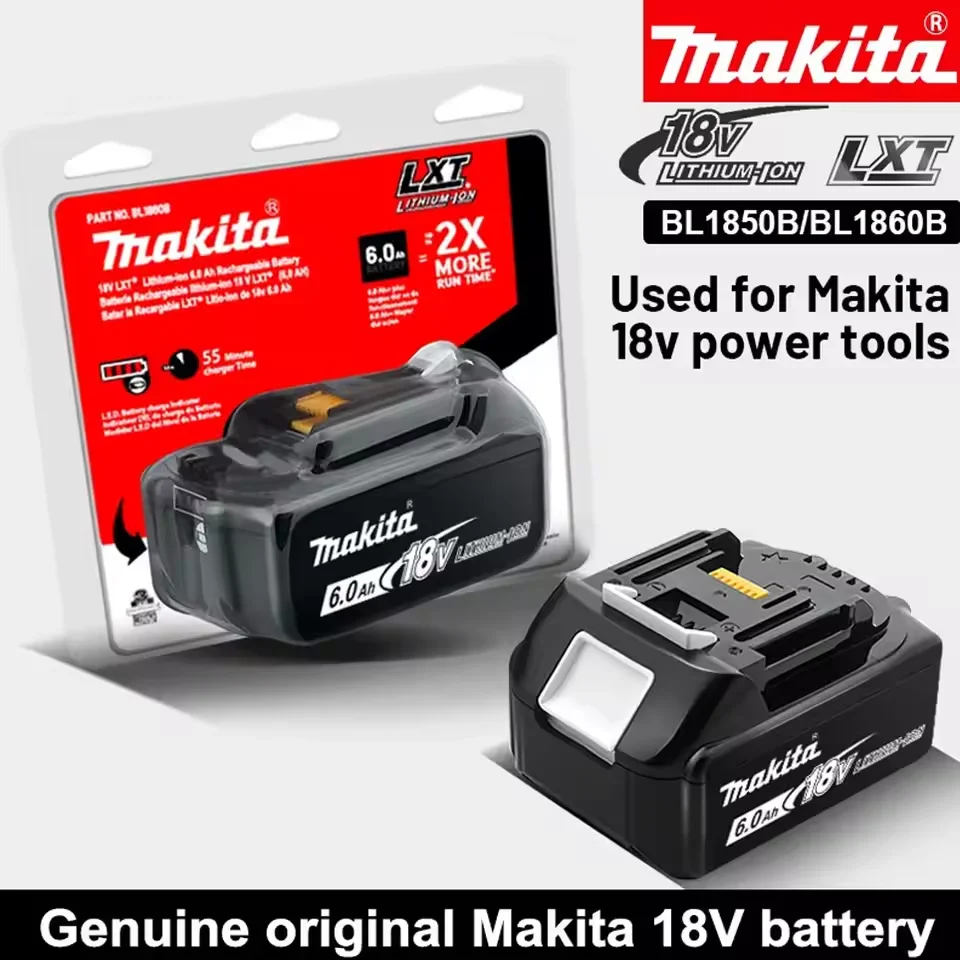 

100%Original Makita 18V 6AH lithium battery available BL1830b BL1840b BL1850b BL1860bl1815 large capacity and long battery life.