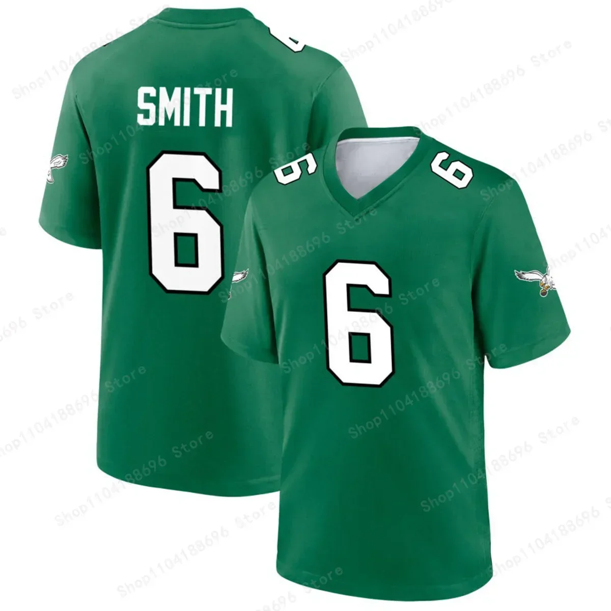 Jersey T-Shirt Boy/Men Football Sports Short Sleeve Jersey Tshirt Philadelphia Eagles Alternate Custom Game Jersey - Kelly Green