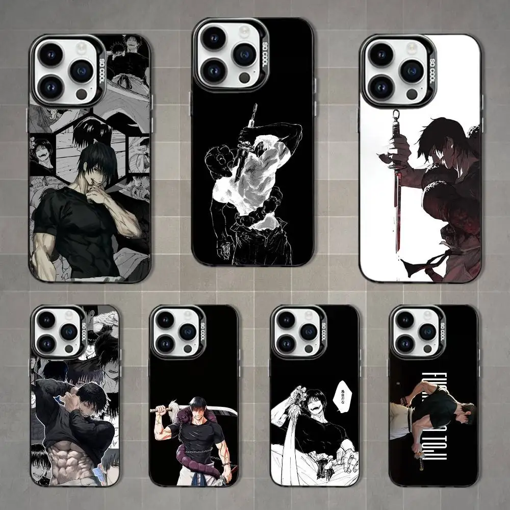 

Hot T-Toji F-Fushiguro Anime Phone Case For iPhone 16,15,14,13,12,11,Mini,Pro,MAX Black Matte Shockproof Cover