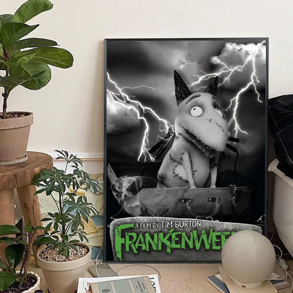 F-Frankenweenie movie Poster Anime Posters Sticky Vintage Room Home Bar Cafe Decor Kawaii Room Decor