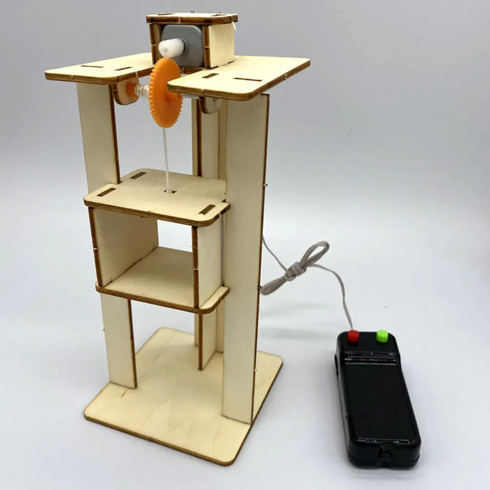 

2 Pcs Toys Homemade Elevator DIY Assembly Kit Building Self Plaything Assemble Playthings Pupils