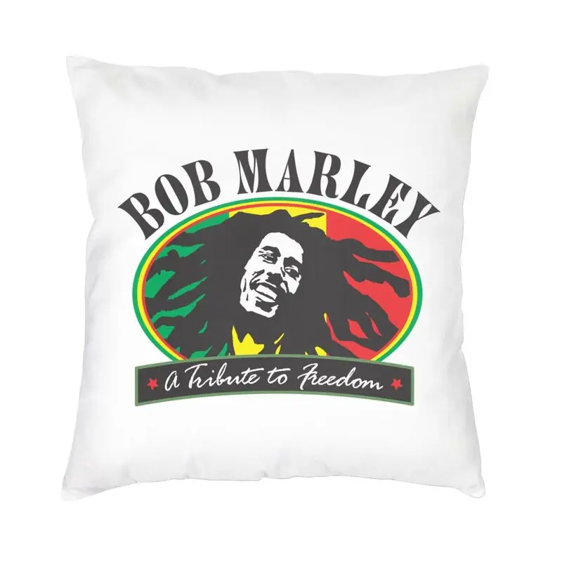 Custom Jamaica Reggae Music Bob Marley Square Throw Pillow Case Decoration 3D Double-sided Printing Cushion Cover Living Room