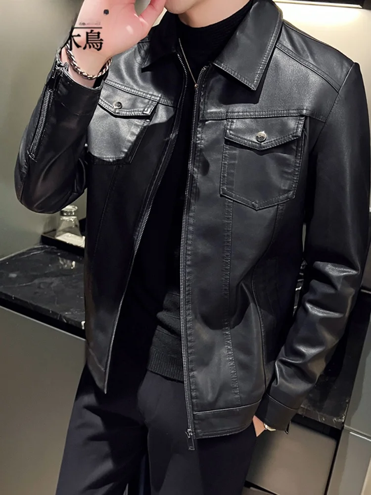 

Куртка TUCANO из натуральной кожи высокого качества, мужская верхняя одежда, новинка 2024 года, весна-осень, модная мотоциклетная куртка из овчины