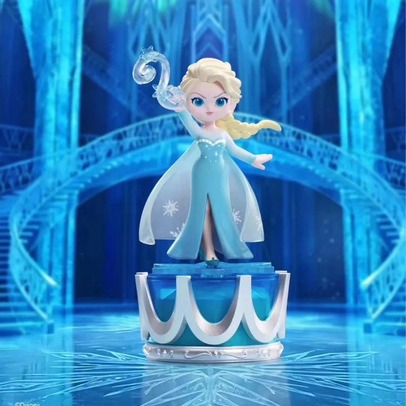 Genuine TOPTOY Frozen Queen Return Series Music Box Figures Blind Box Beautiful Anime Elsa Model Ornament Mystery Box Toy Gift