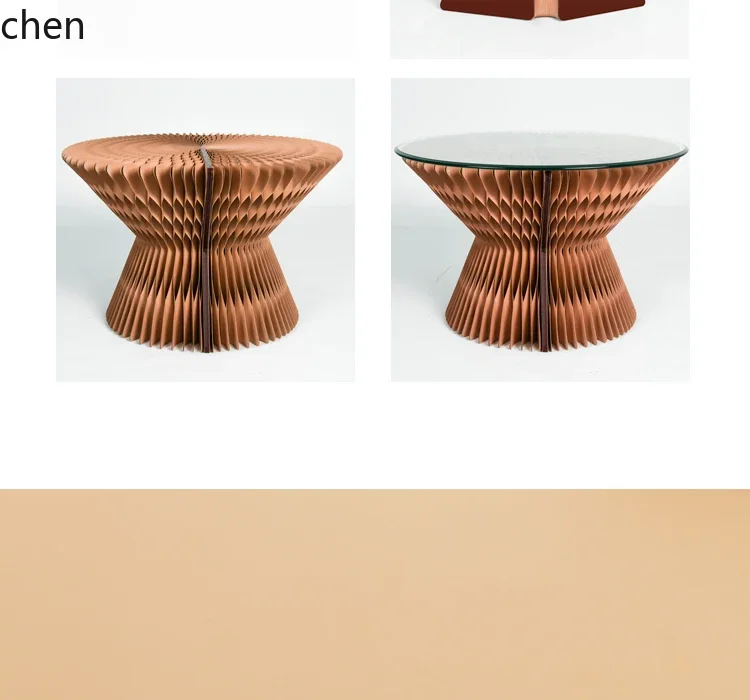 

H5.26 small coffee table fashion glass edge folding bay window table living room sales office negotiation table