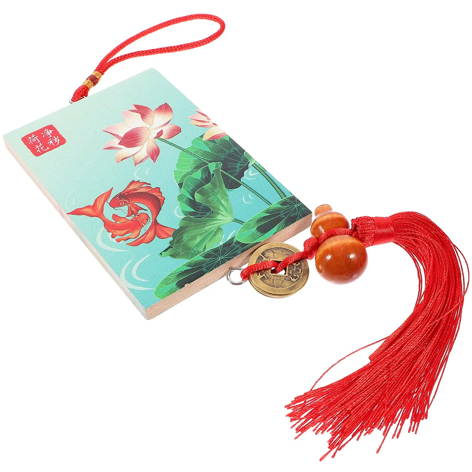 

Chinese Style Wood Hanging Ornament Material Home Office Car Decor Spring Festival Gift Tassel Pendant
