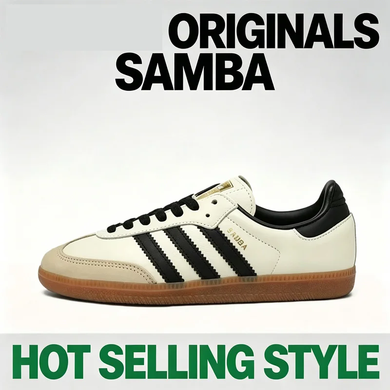 Zapatillas Adidas SAMBA OG Auténticas de Diseñador, Calzado Deportivo Casual para Exteriores, Versátiles y Duraderas, con Cordones, Modelo 2026