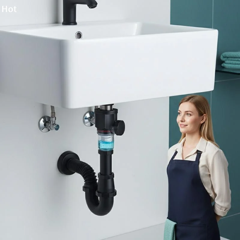 

Universal Flip Stainless Steel Washbasin Washbasin Sink Wall Drainage Pipe Kitchen Bathroom Accessories Anti Odor Drainage Pipe