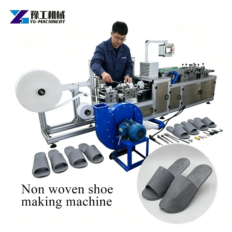 Full Automatic Nonwoven Slipper Making Machine with Flexo PrinUnit Adjustable Size Color for Hospital Hotel Travel Kit Wholesale