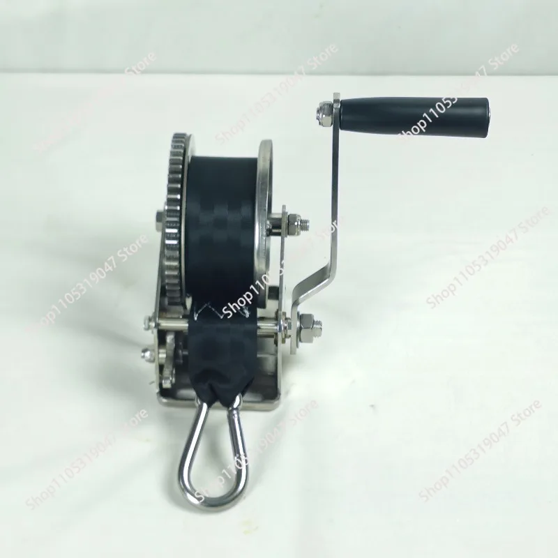 304 Stainless Steel Hand Winch with Self-Locking, 1200-2600LBS Manual Trailer Winch for Boat, ATV & Jet Ski view 4