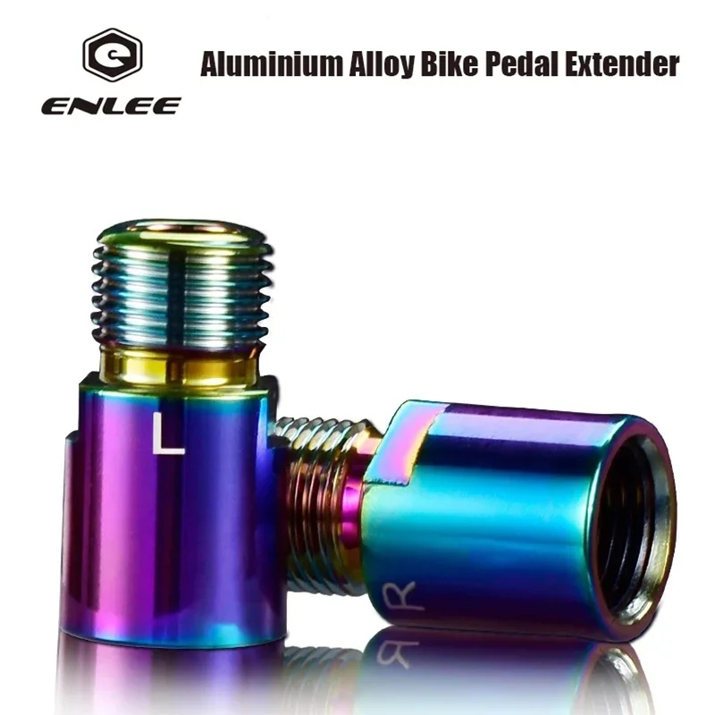 

1Pair Bicycle Pedal Extenders Chrome-Molybdenum Steel Pedal Adapter Fit 9/16 Inch Threaded Pedals Bike Extend by 20mm