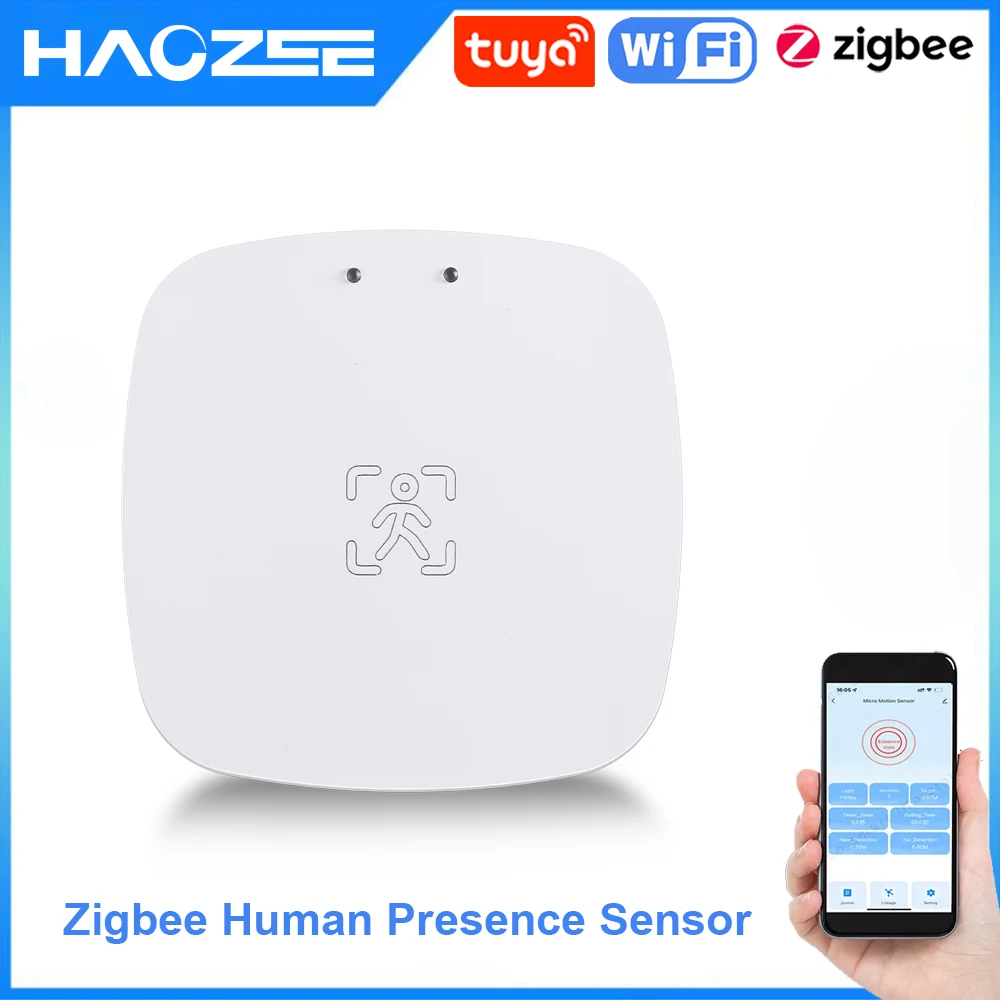 Tuya WiFi/ZigBee Smart Human Presence Detector Millimeter Wave Radar Detection Sensor Support Zigbee2mqtt Home Assistant