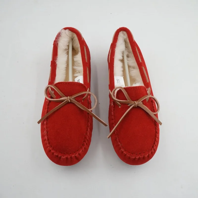 

Women Cowhide winter shoes Moccasins Loafers Soft Genuine Leather Non-slip Leisure Flats Female Casual Footwear Plus Size