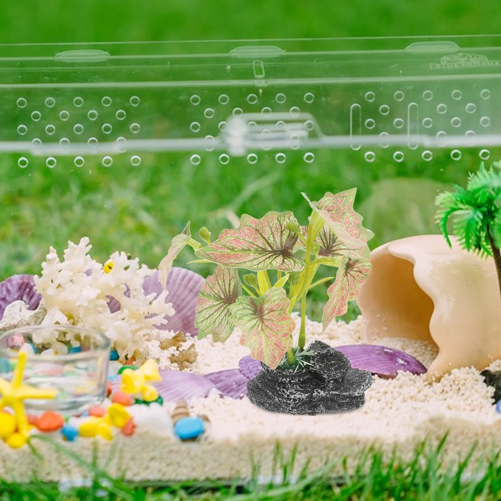 

Simulation Plant Decor for Reptile Box Lifelike Artificial Plants Fish Tank Aquarium Decorations Pet Supplies reptile climbing