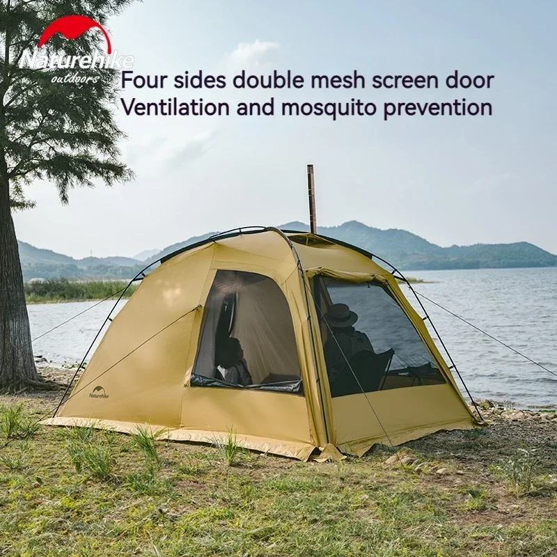 Naturehike DUNE 7.6 Lightweight Modified Dome Tent 4-season Double Layer Tent 2-4 Person Family Outdoor Camp Travel Waterproof